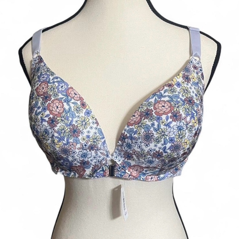 2/$24 Adore Me Bra Sz Various Alexis Racerback Floral Print Cottagecore Sexy